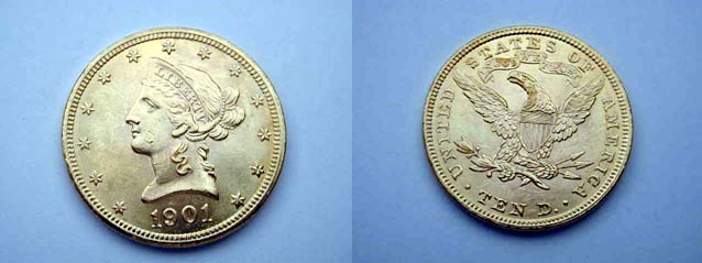 Stati Uniti, 10 Dollari 1901 (Liberty) FDC